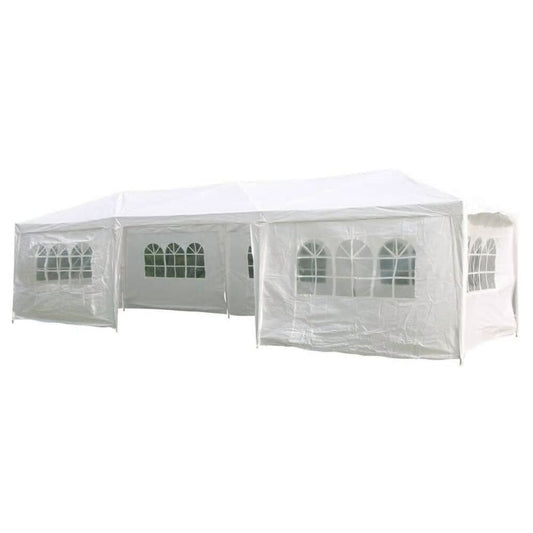 Carpa para fiestas HI con paredes laterales 3 x 9 m blanca