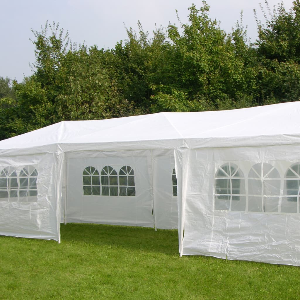 Tente de fête HI avec parois latérales 3 x 9 m blanche