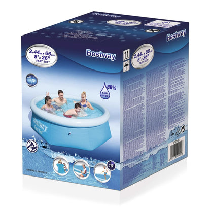 Bestway Fast Set Aufblasbarer Swimmingpool Rund 244x66 cm 57265