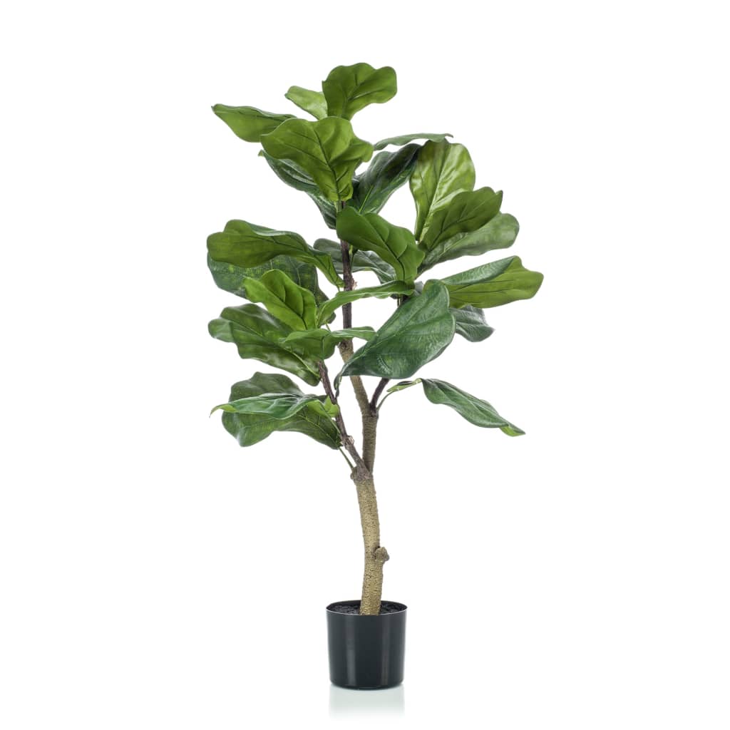 Figue à feuilles de violon émeraude Ficus lyrata artificielle 90 cm