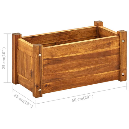 Garten-Hochbeet Akazienholz 50x25x25 cm