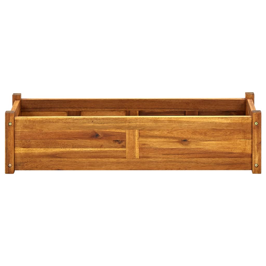 Bancal elevado de jardín madera de acacia 100x30x25 cm