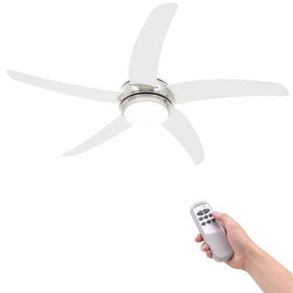 Ventilador de techo decorativo con bombilla 128 cm blanco