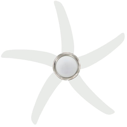 Ventilador de techo decorativo con bombilla 128 cm blanco