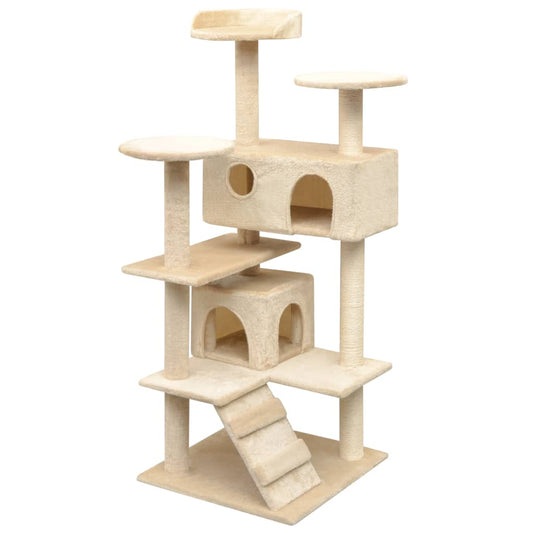 Arbre à chat en sisal 125 cm beige