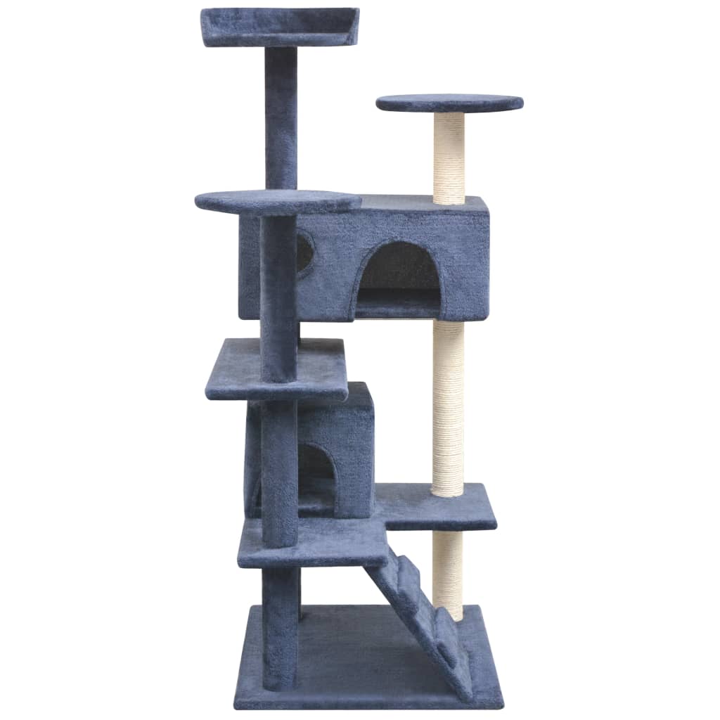 Arbre à chat en sisal 125 cm bleu foncé