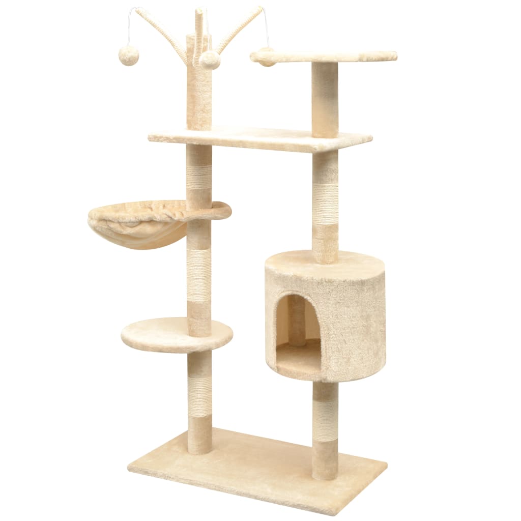 Arbre à chat 125 cm beige