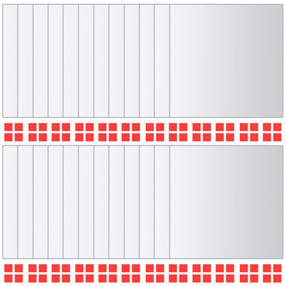 24-tlg. Spiegelfliesen-Set Quadratisch Glas