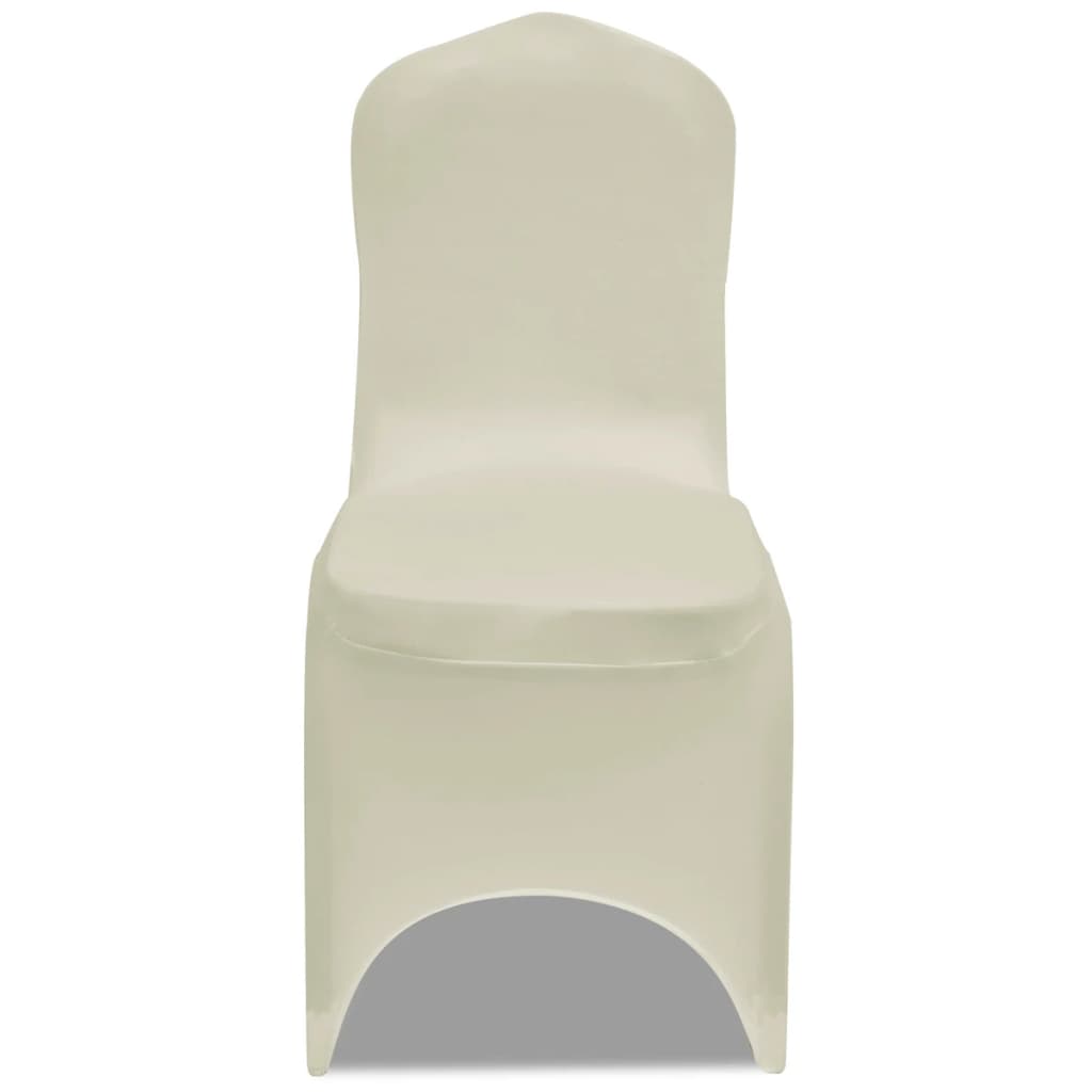 Stretch-Stuhlhussen 100 Stk. Creme