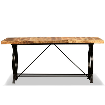 Mesa de comedor madera maciza de mango rugoso 180 cm