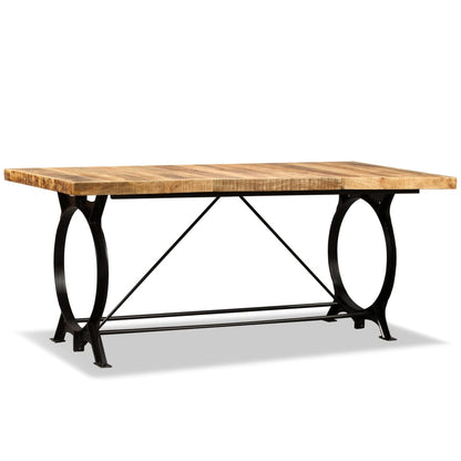 Mesa de comedor madera maciza de mango rugoso 180 cm