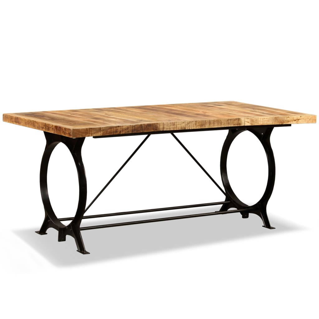 Mesa de comedor madera maciza de mango rugoso 180 cm