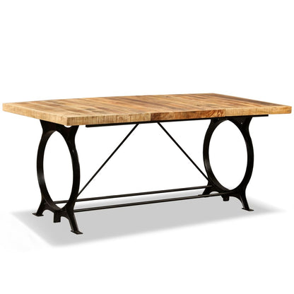 Mesa de comedor madera maciza de mango rugoso 180 cm