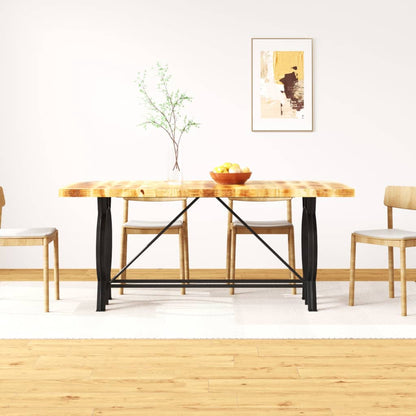 Mesa de comedor madera maciza de mango rugoso 180 cm