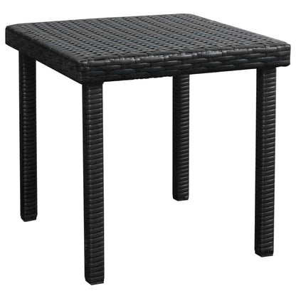 Bains de soleil 2 pièces avec table poly rotin noir