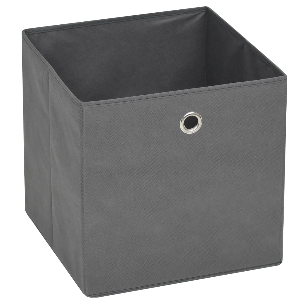 Aufbewahrungsboxen 4 Stk. Vliesstoff 32x32x32 cm Grau