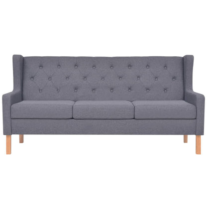 2-tlg. Sofa-Set Stoff Grau