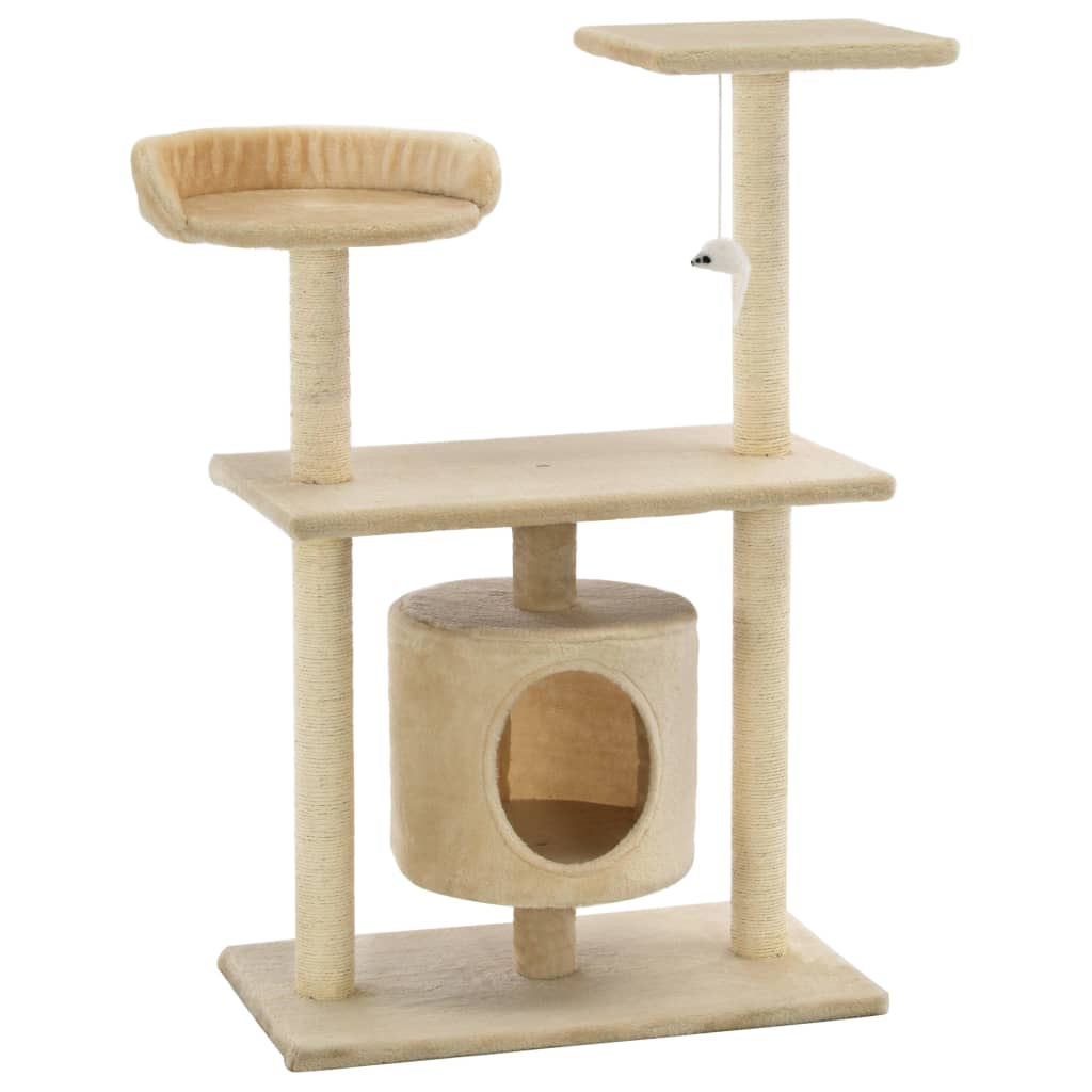 Arbre à chat en sisal 95 cm beige