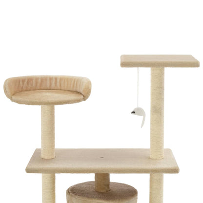 Arbre à chat en sisal 95 cm beige