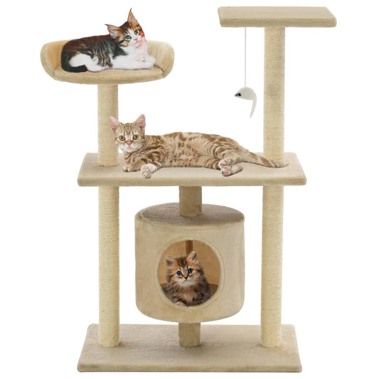 Arbre à chat en sisal 95 cm beige