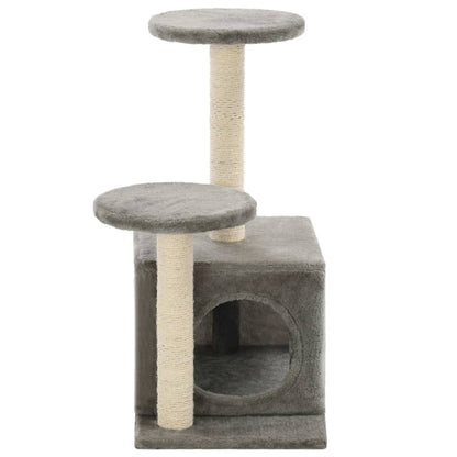 Arbre à chat avec griffoirs en sisal 60 cm gris