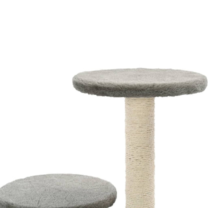 Arbre à chat avec griffoirs en sisal 60 cm gris