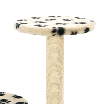 Arbre à chat en sisal 60 cm beige empreinte de patte