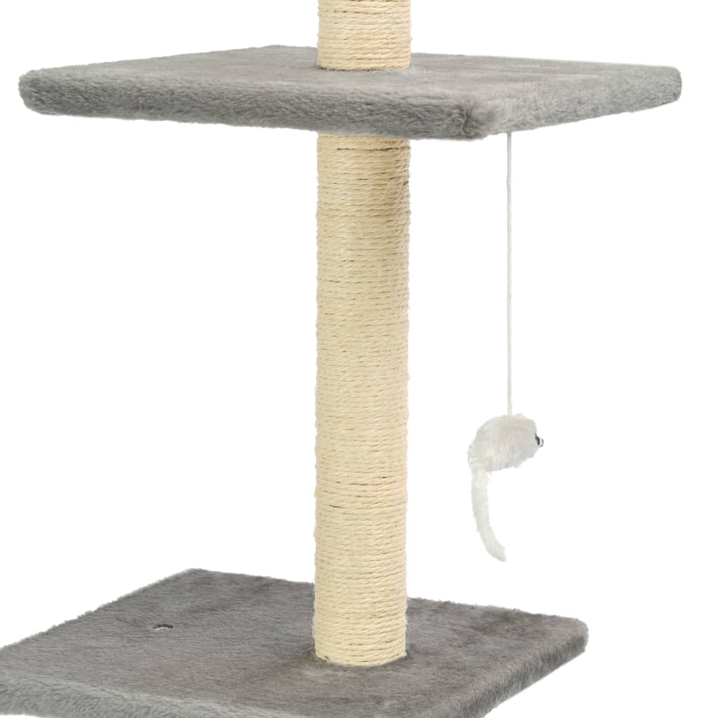 Arbre à chat avec griffoirs en sisal 260 cm gris