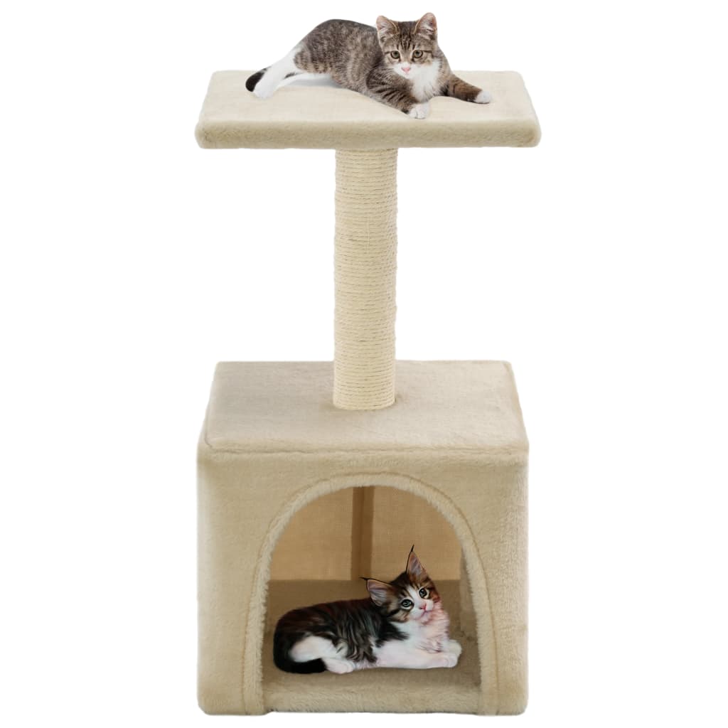 Arbre à chat en sisal 55 cm beige