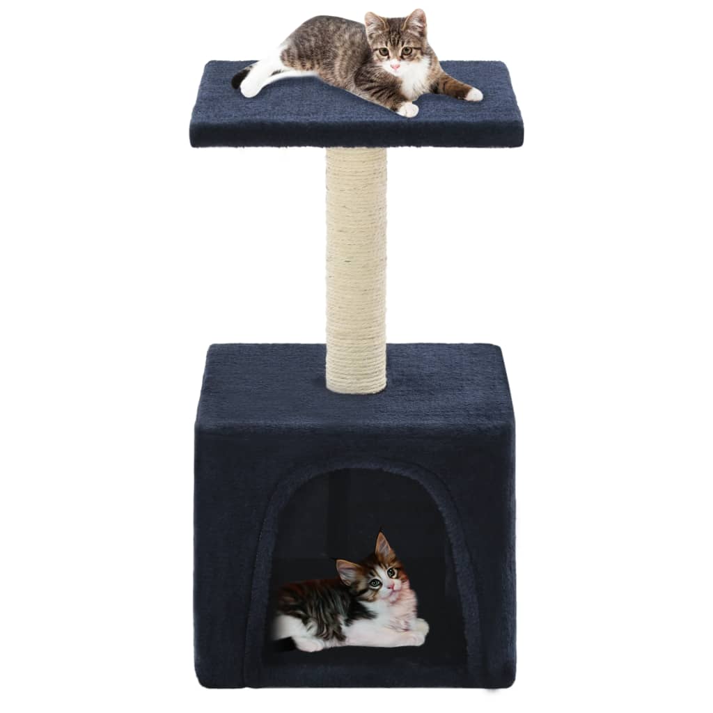 Arbre à chat en sisal 55 cm bleu foncé