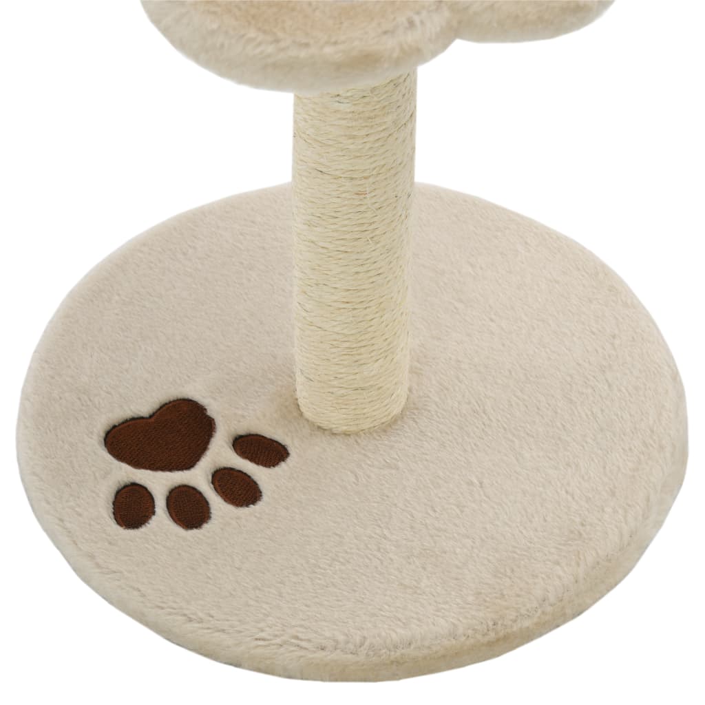 Katzen-Kratzbaum Sisal 40 cm Beige und Braun