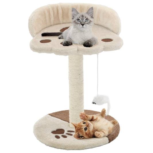 Katzen-Kratzbaum Sisal 40 cm Beige und Braun