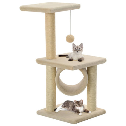 Arbre à chat en sisal 65 cm beige