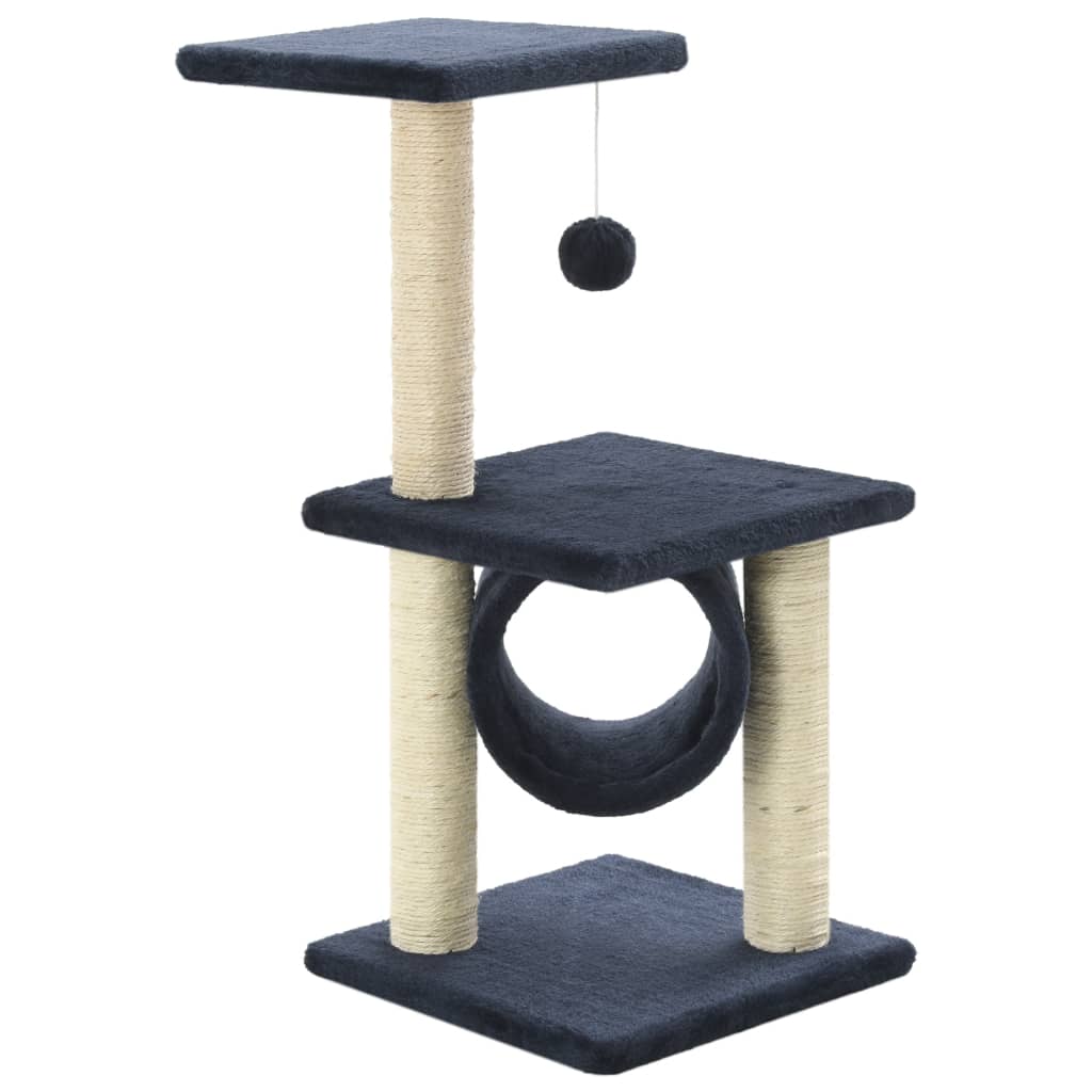 Arbre à chat en sisal 65 cm bleu foncé