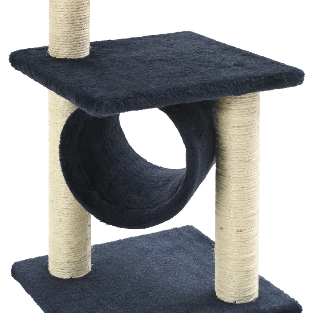 Arbre à chat en sisal 65 cm bleu foncé