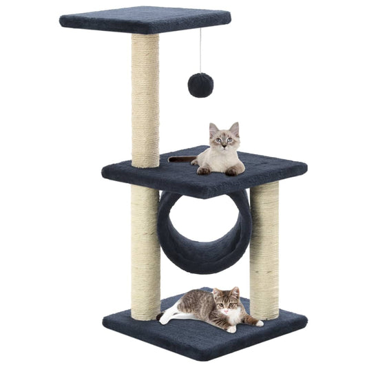 Arbre à chat en sisal 65 cm bleu foncé