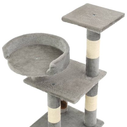 Arbre à chat avec griffoirs en sisal 65 cm gris