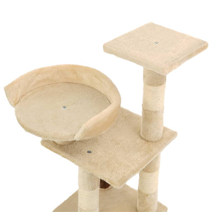 Arbre à chat avec griffoirs en sisal 65 cm beige