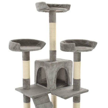 Arbre à chat avec griffoirs en sisal 170 cm gris