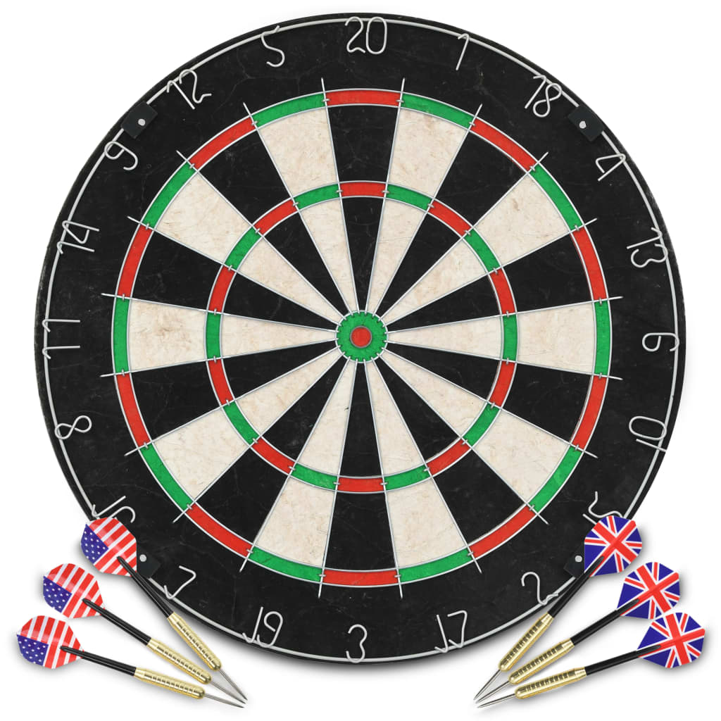 Dartboard Sisal mit 6 Darts Profi