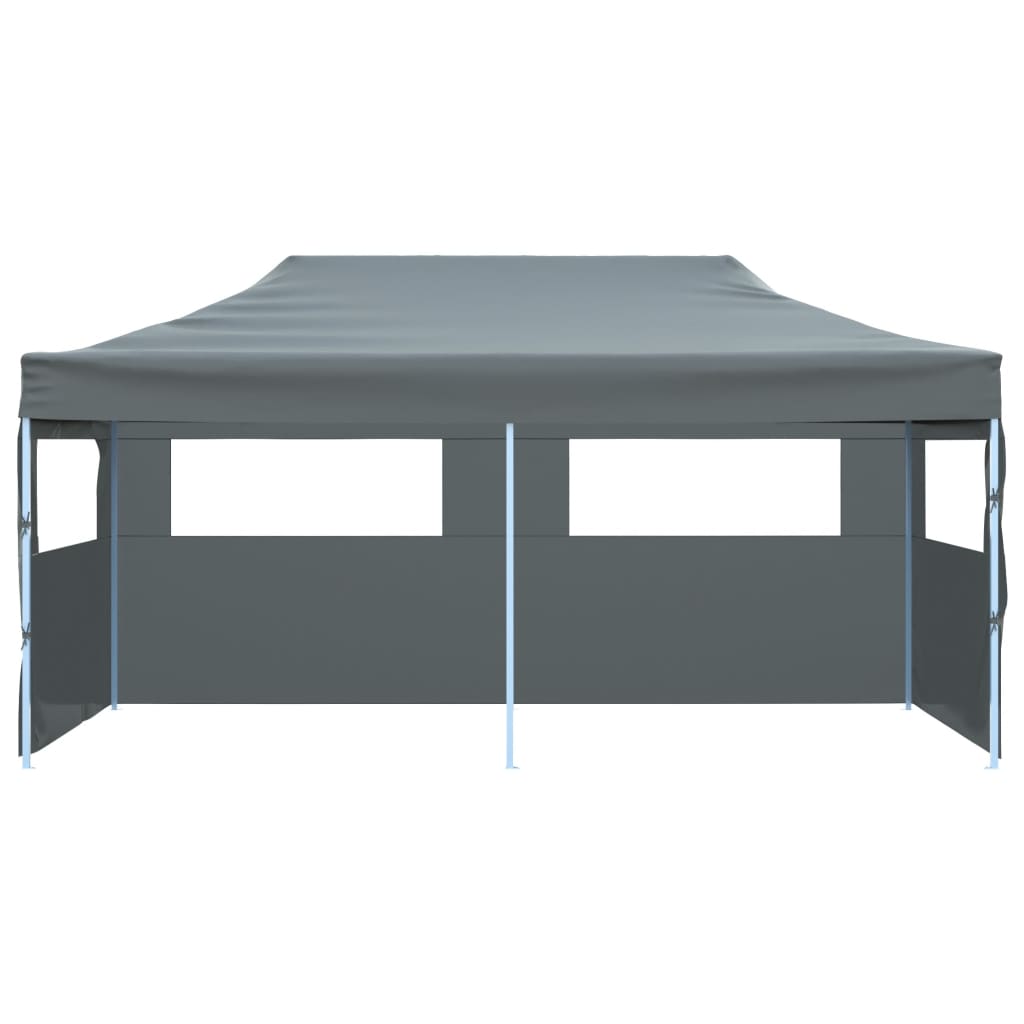 Tente de fête pop-up avec parois latérales pliable 3 x 6 m anthracite