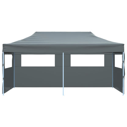 Tente de fête pop-up avec parois latérales pliable 3 x 6 m anthracite