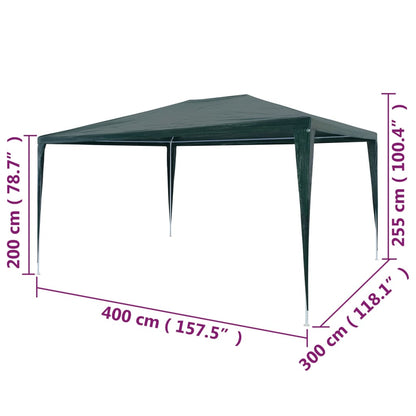 Carpa para fiestas 3x4 m PE verde