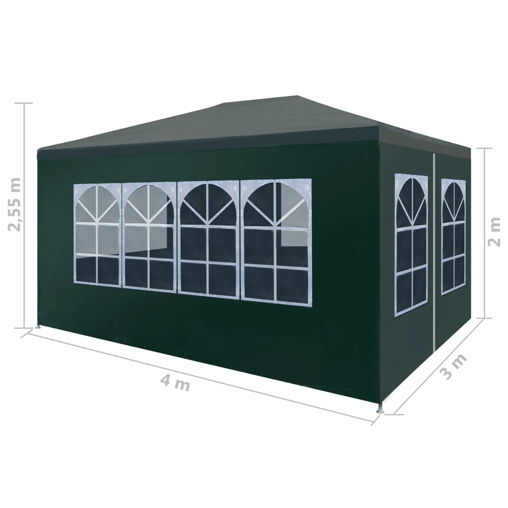 Carpa para fiestas 3x4 m verde