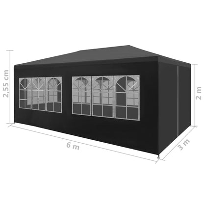 Carpa para fiestas 3x6 m antracita