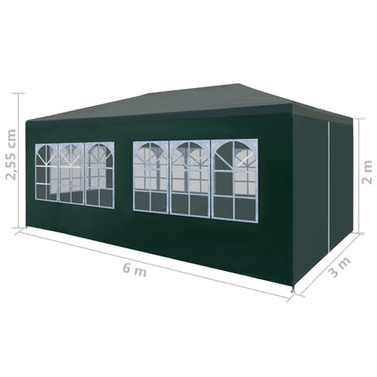 Carpa para fiestas 3x6 m verde