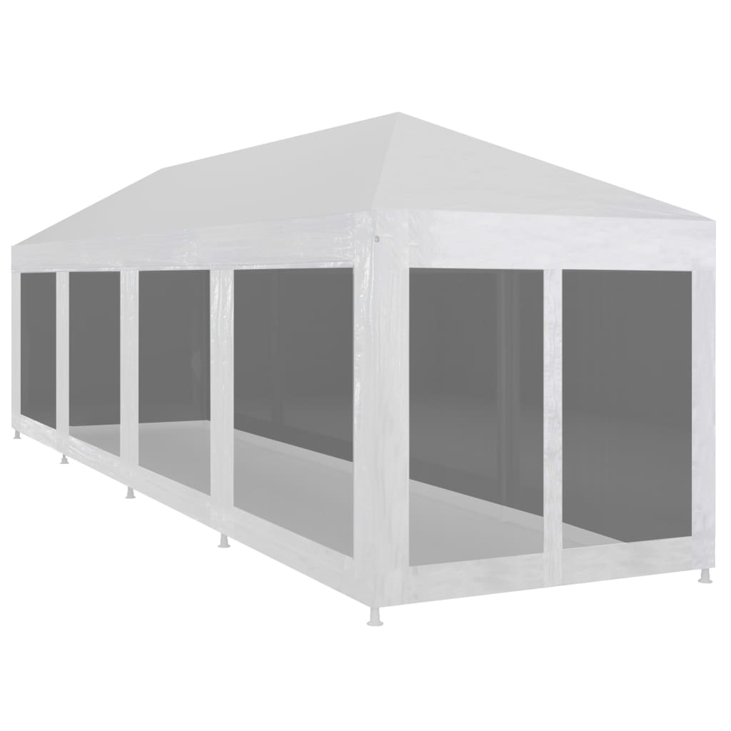 Tente de fête avec 10 parois latérales grillagées 12 x 3 m