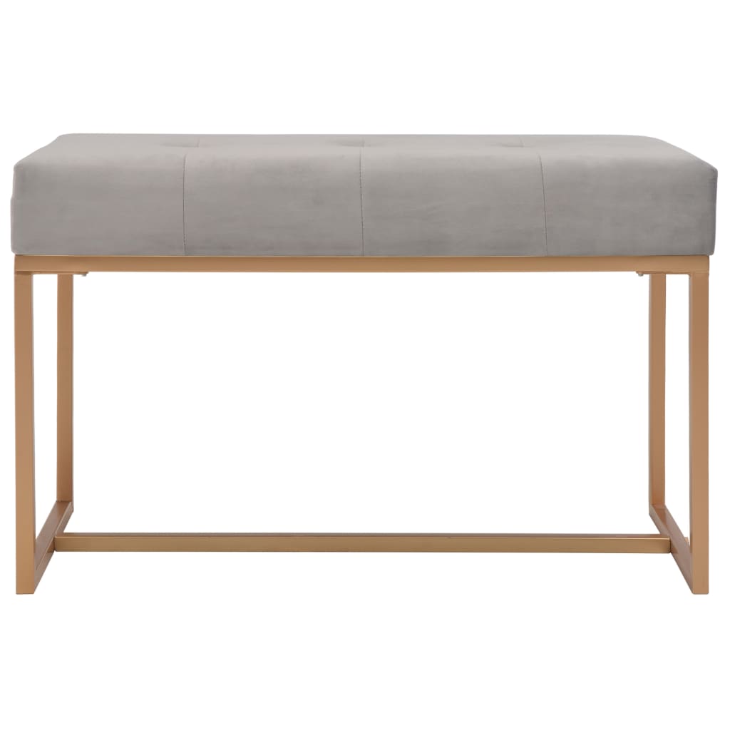 Banquette 80 cm velours gris