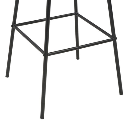 Tabourets de bar 2 pcs. Bois de pin massif noir et acier