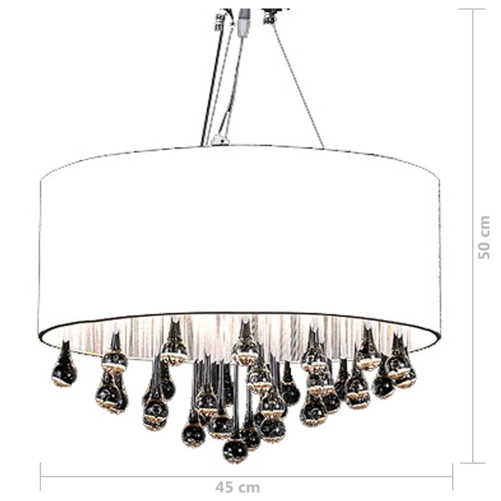 Lustre avec 85 cristaux blancs